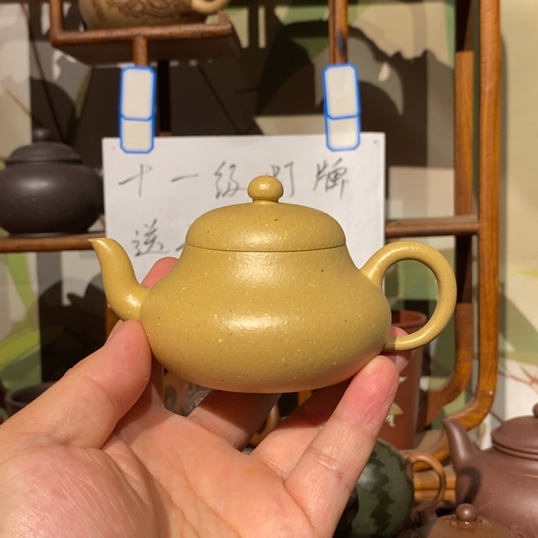錯***鉎茶壶紫砂梨皮本绿精工半手160cc