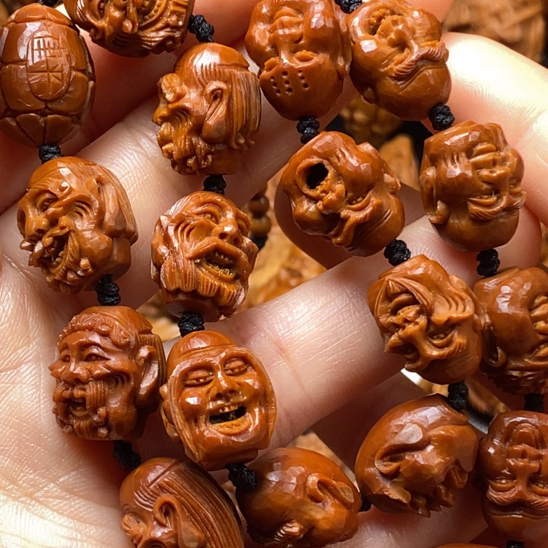 橄榄核手串/手链1.3铁核 刀铲殷派十八罗汉手持