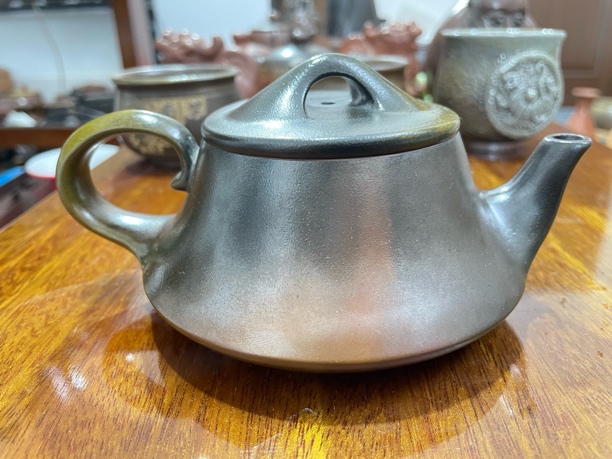 200CC钦州坭兴陶龟裂纹柴电茶壶