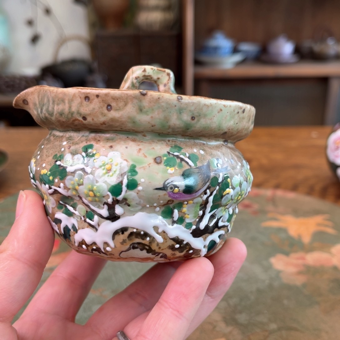 杯柴烧手工手绘陶瓷