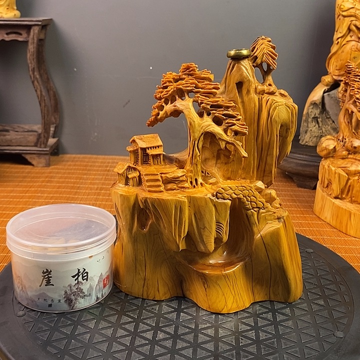 柏木崖柏倒流香摆件