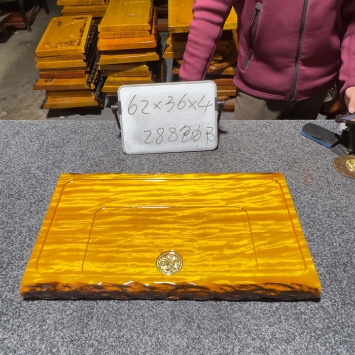 楠木实木家具根雕茶盘