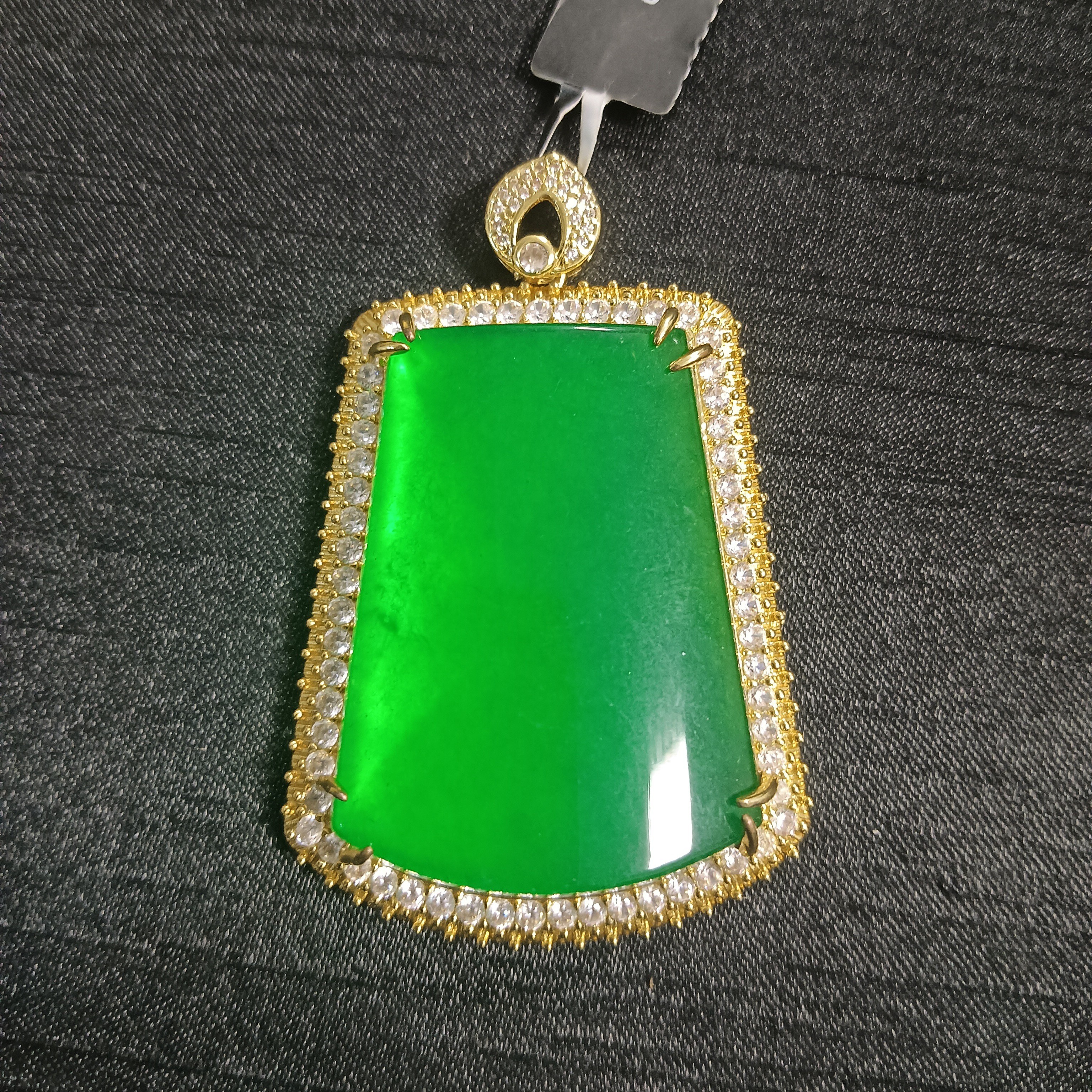 B19绿色无事牌毛衣链