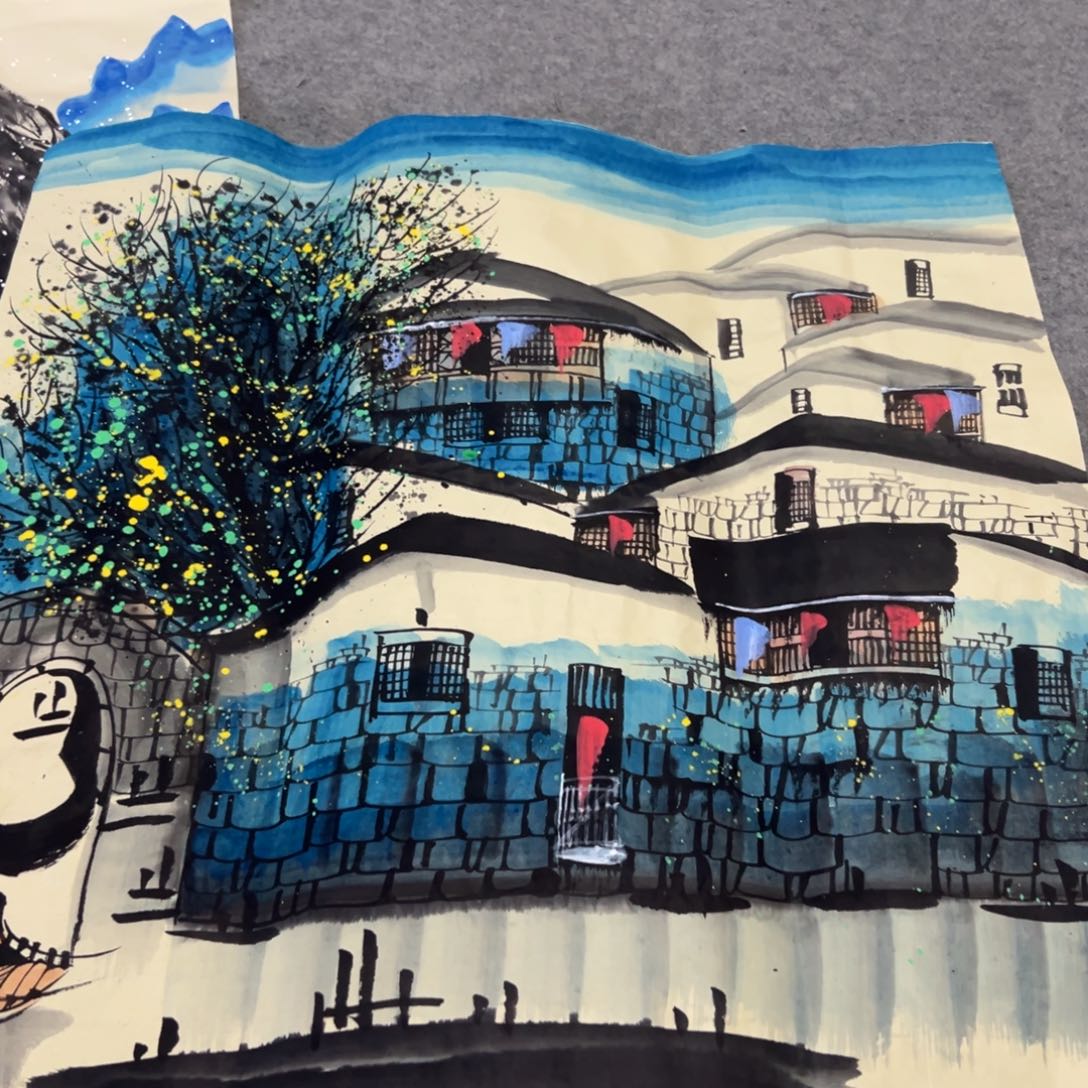 国画国画作品画心一张