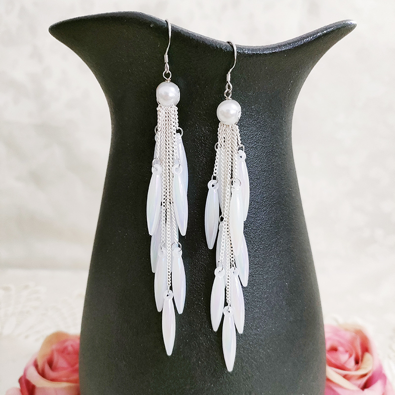 铜合金耳饰 民族风手工长款气质流苏耳环3029