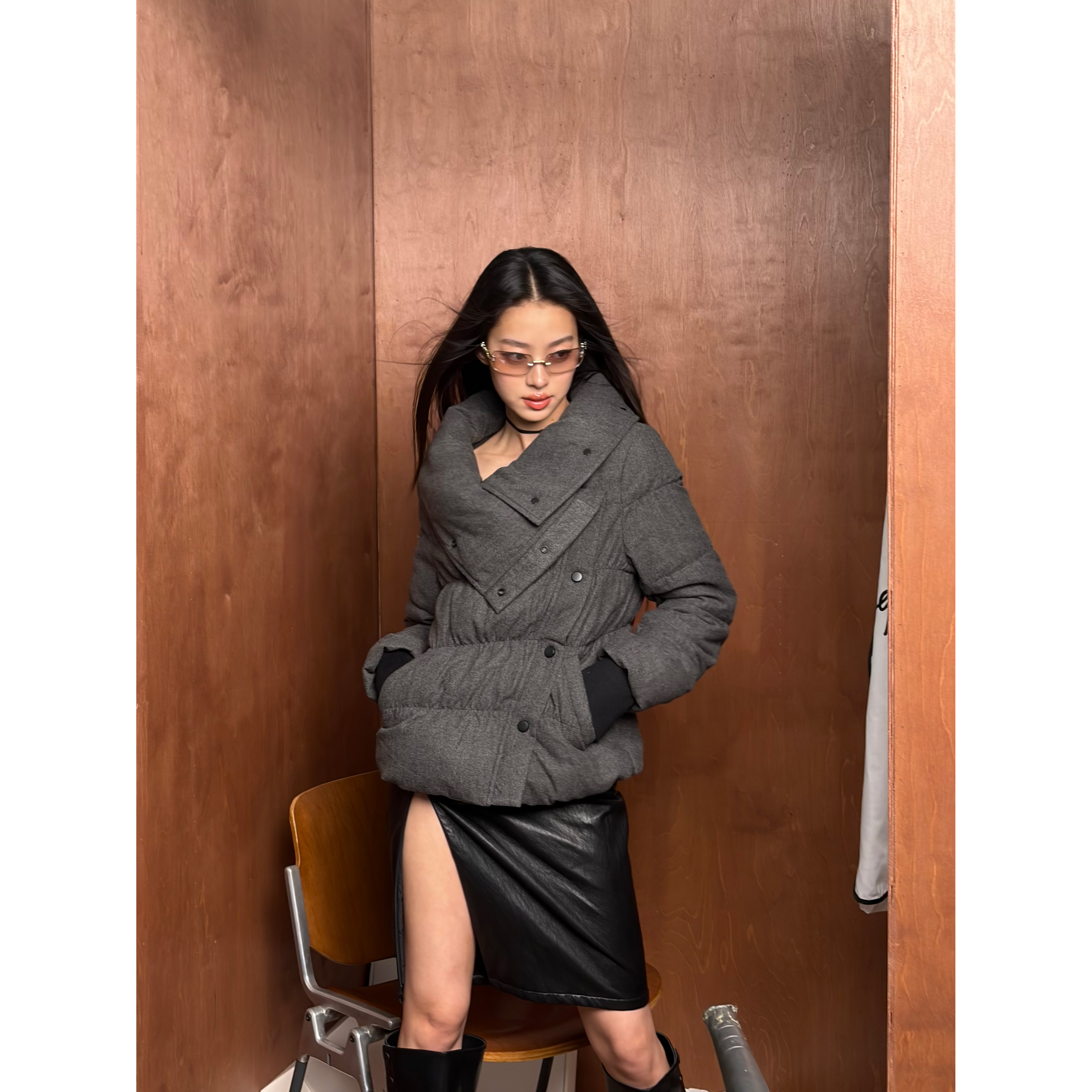 Nisabena 小众开叉设计包臀半身裙