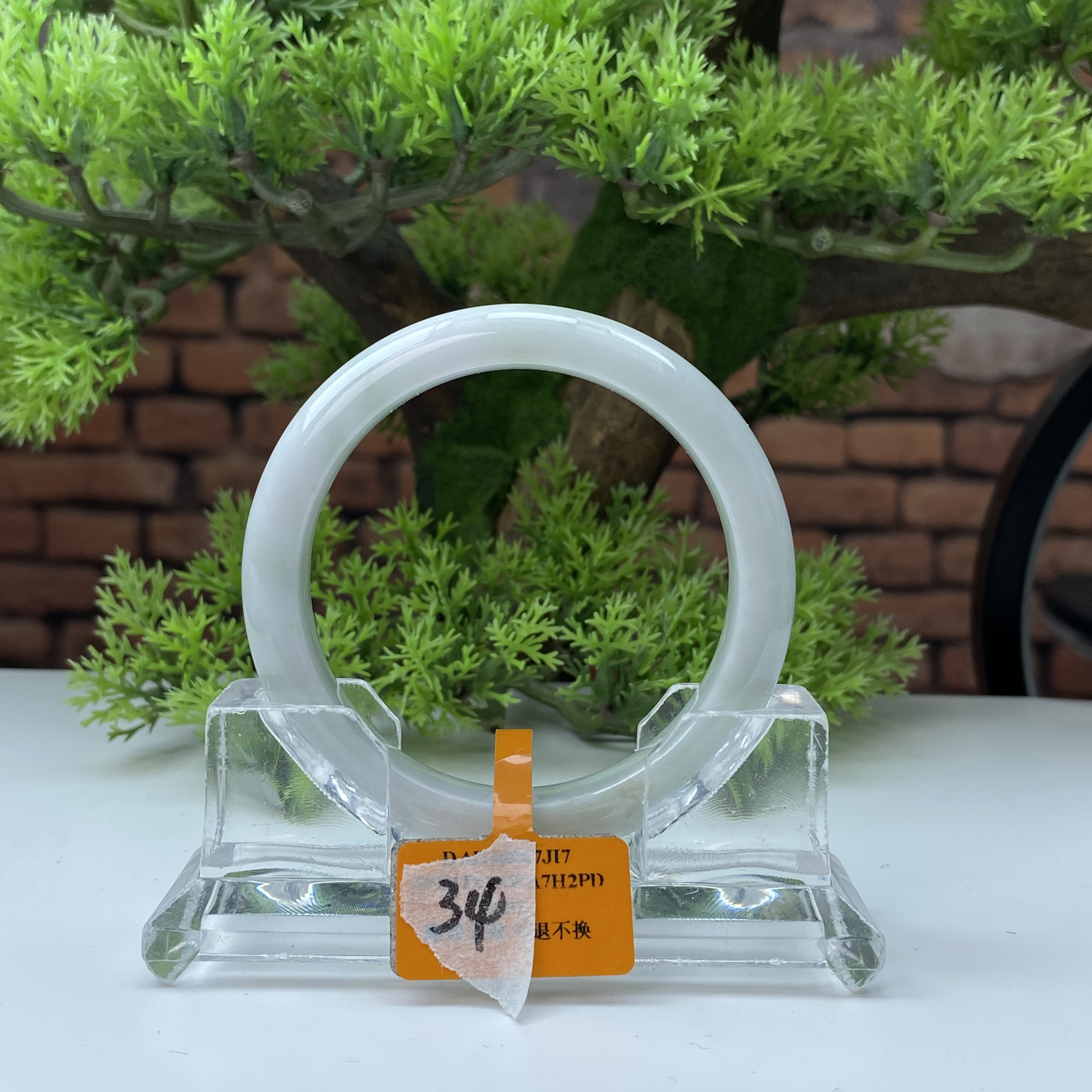 58.4【刀客砍价王】心心天然缅甸A货翡翠手镯K34