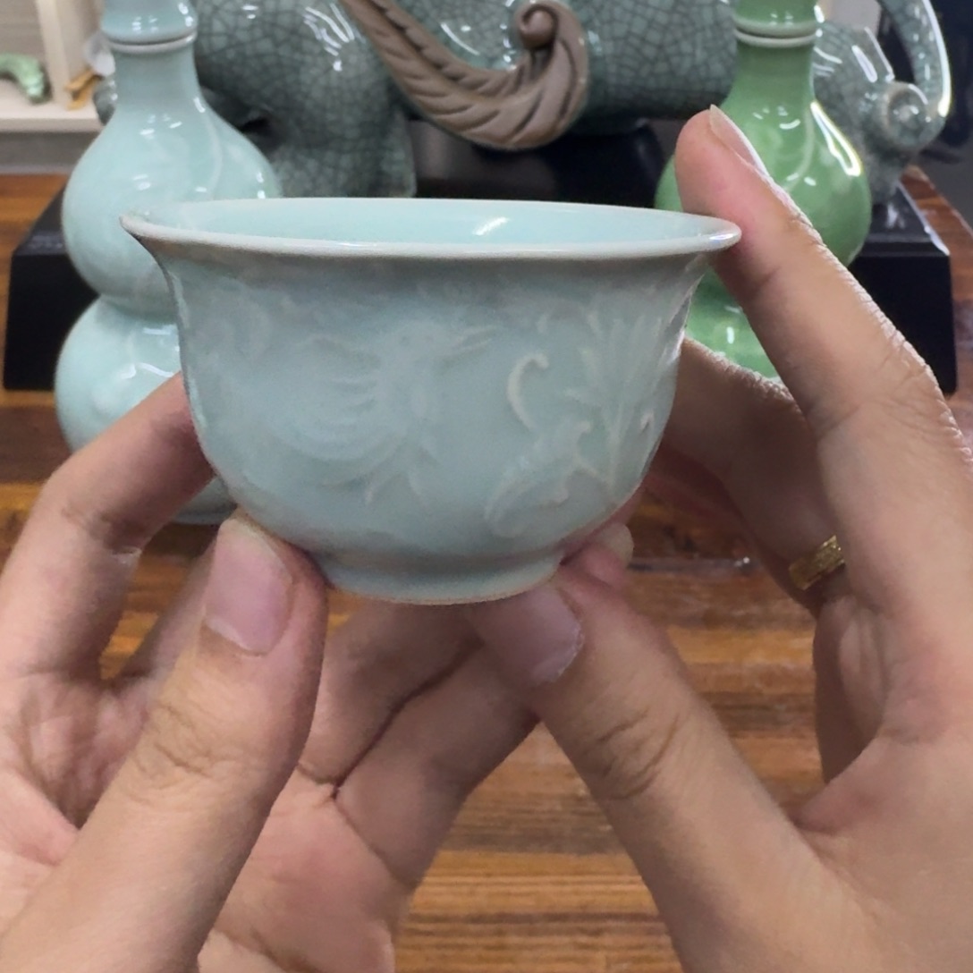 龙泉青瓷茶具微瑕7023