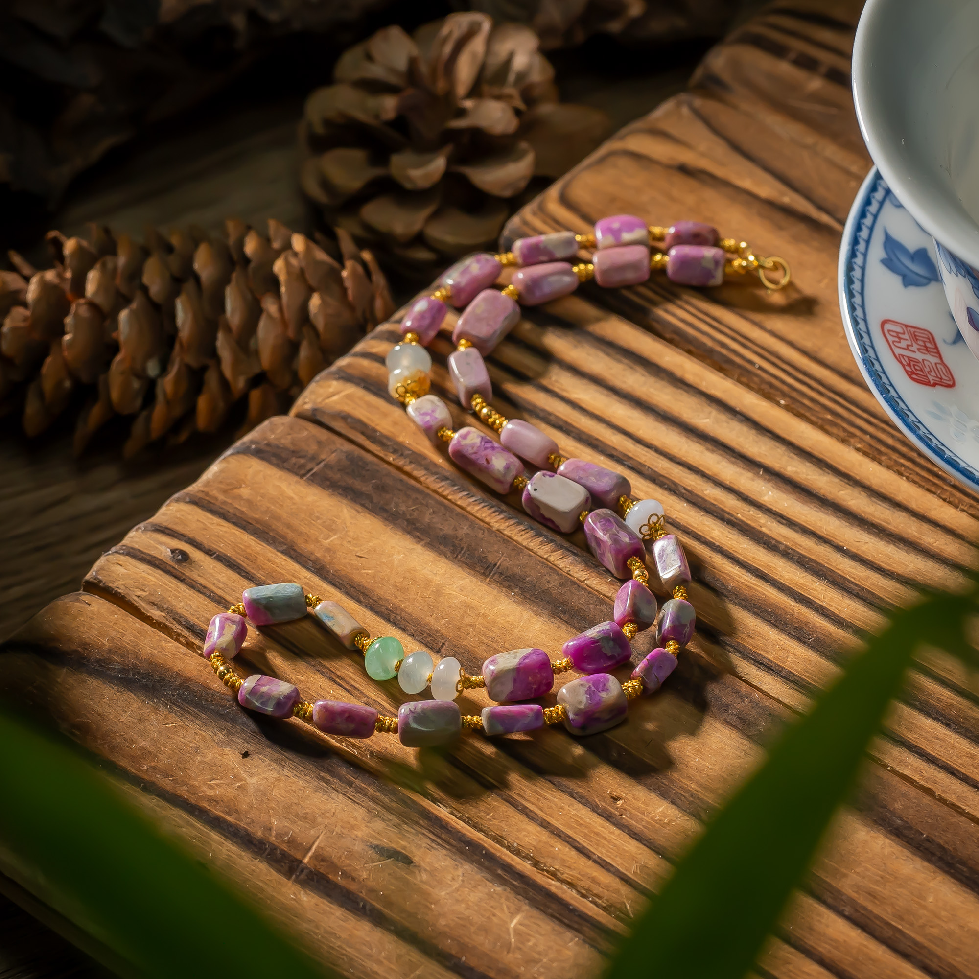 慕青 | 樱花俱来DIY两圈链/多样性发/36cm+-/3-4mm/P6541/18/孤