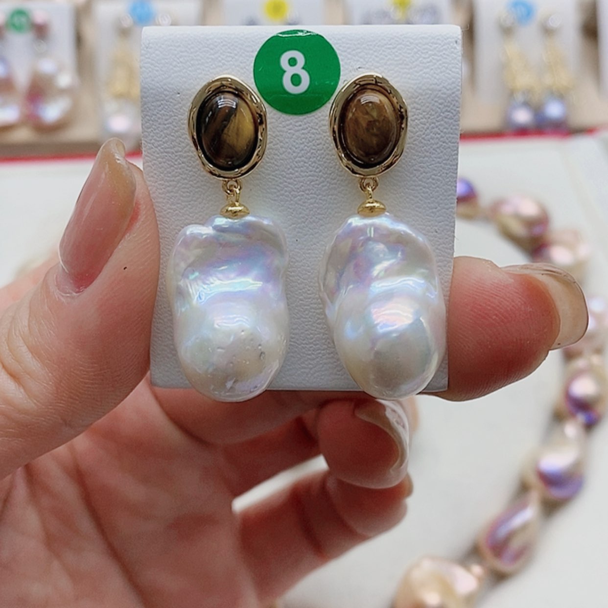 【闪购商品】淡水珍珠耳饰银S925镶嵌