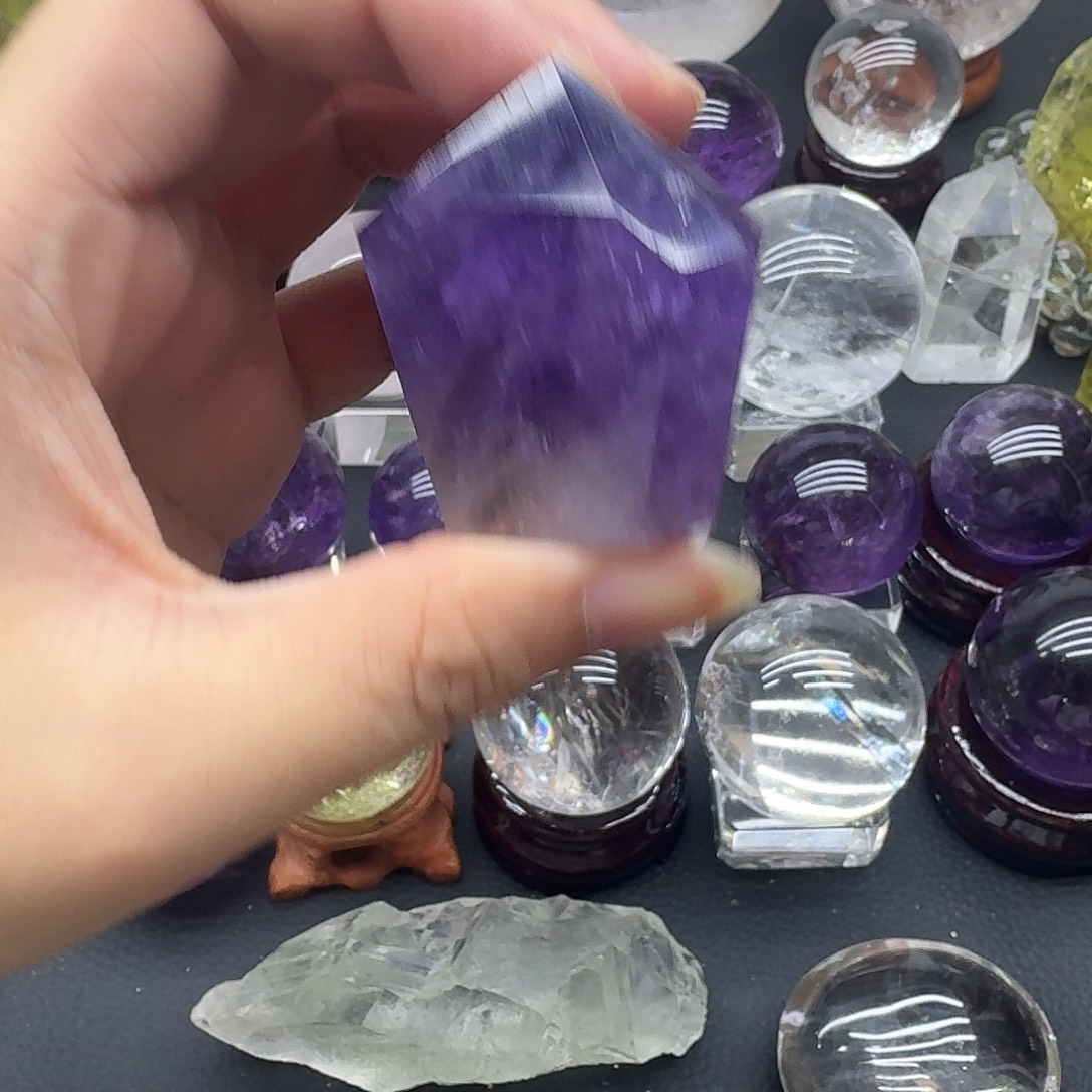 银S925镶嵌珠宝半成品紫晶