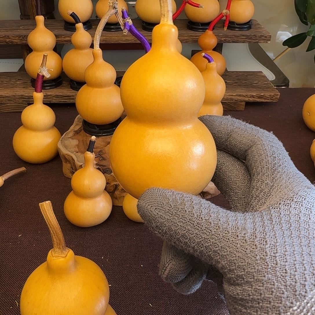 青***杉恭喜发财纯天然葫芦色差瑕疵品