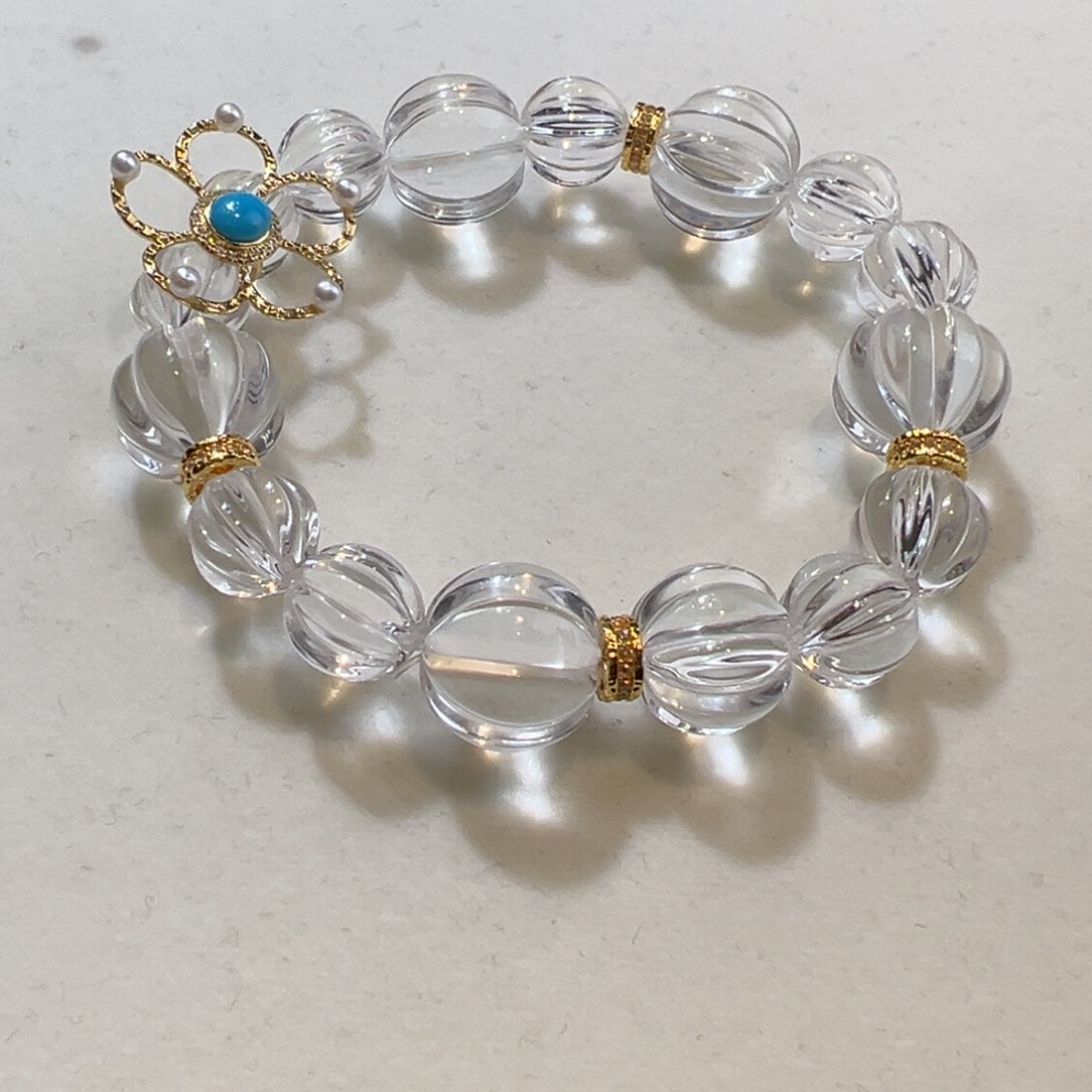 18K金镶嵌绿松石手串手串