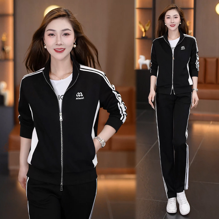 休闲运动套装2025春季新款女装减龄宽松时尚洋气韩版春秋季两件套