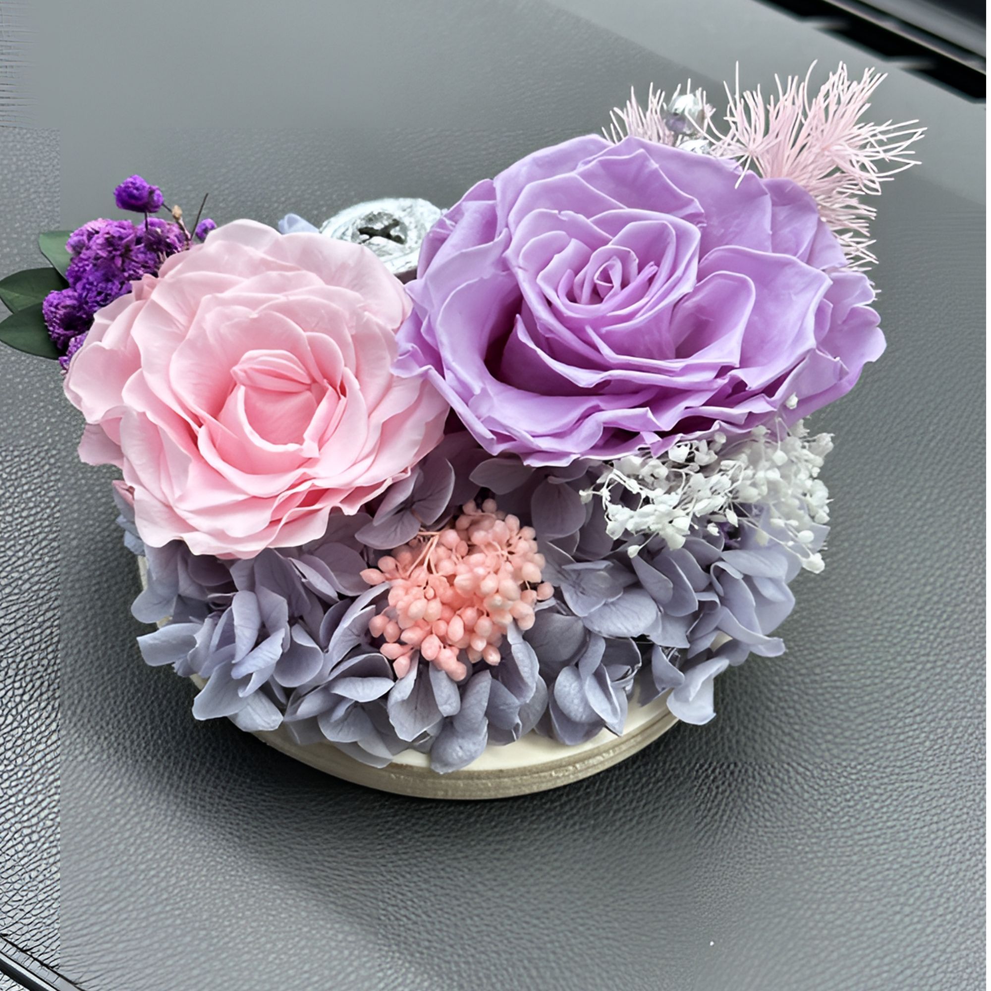 永生花摆台中控台汽车高档内饰装饰精品车内装饰品汽车内饰摆件