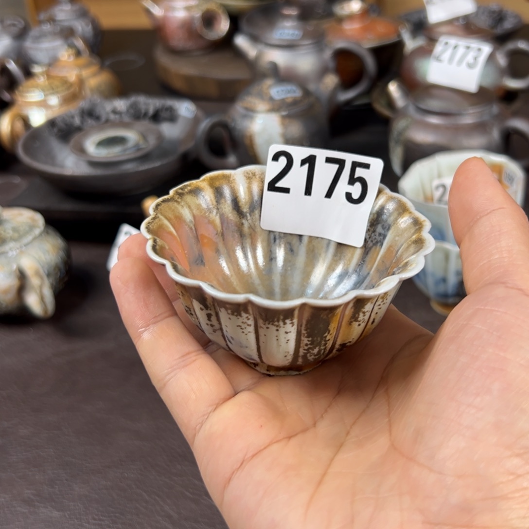 杯白*水柴烧茶器主人杯