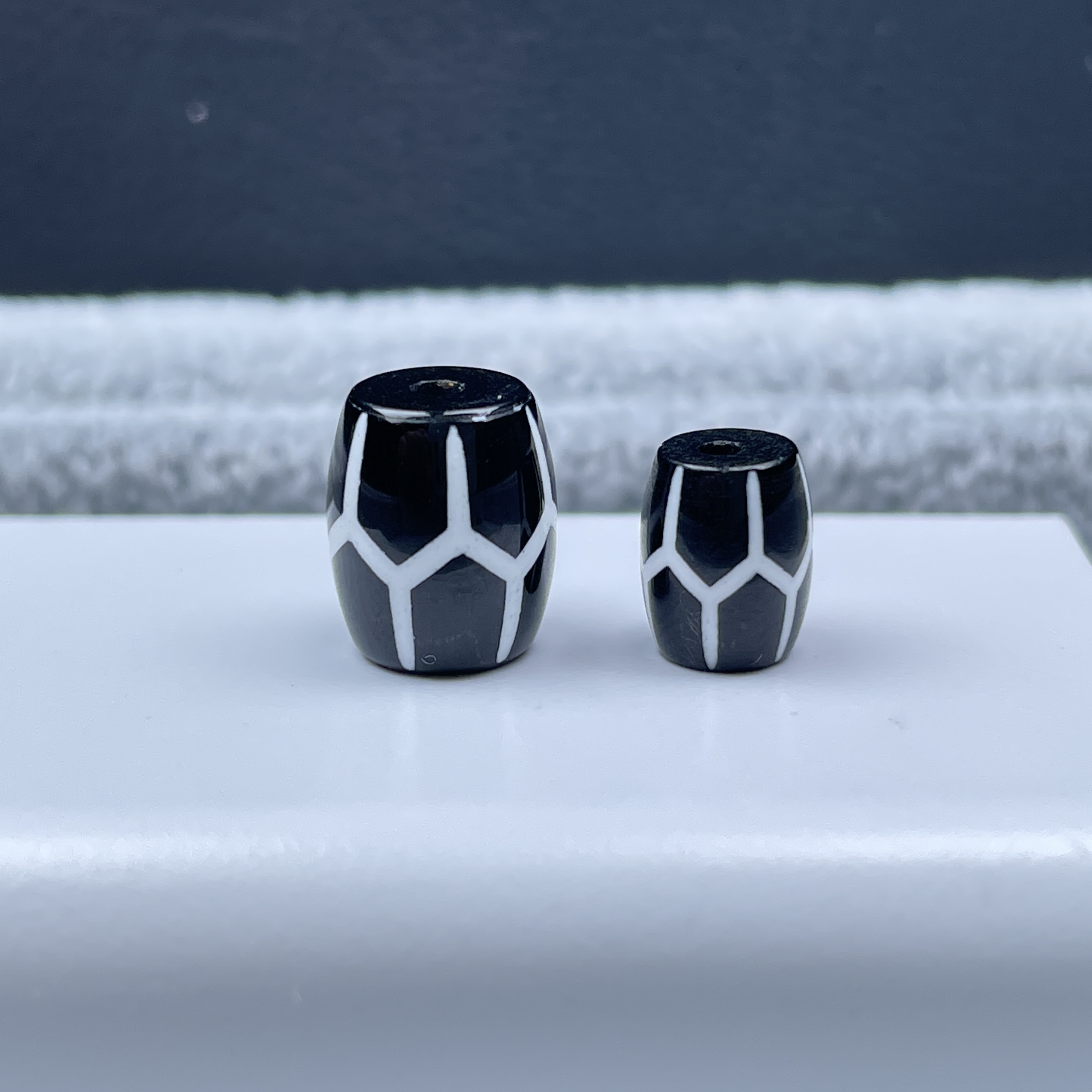 黑白色系龟背药师富甲天下寿珠尺寸6mm、8mm配顶珠腰珠配珠背云