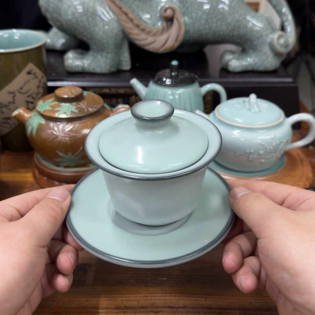 龙泉青瓷茶具微瑕21960