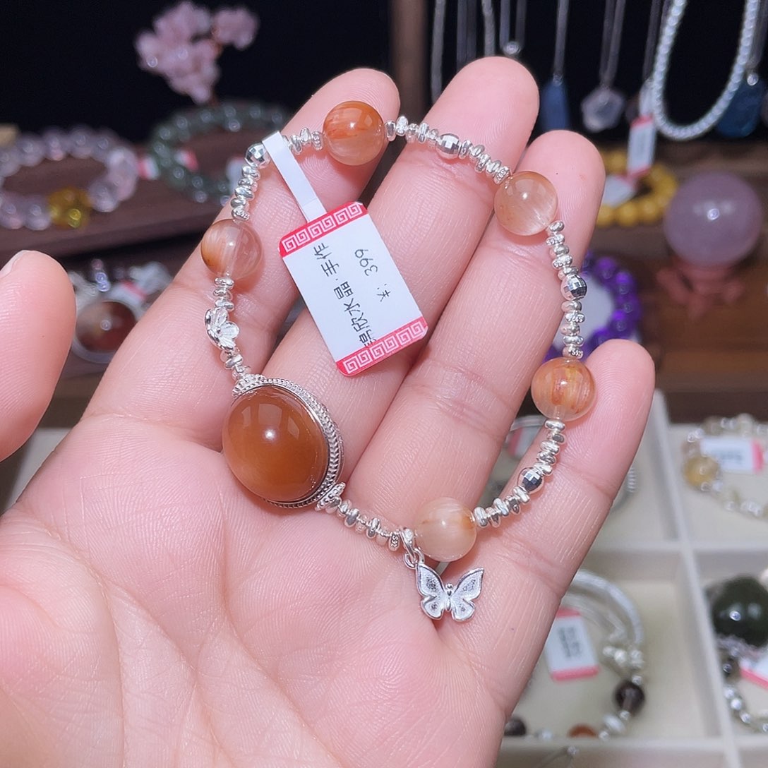 水晶手链银S925镶嵌毛****尘613