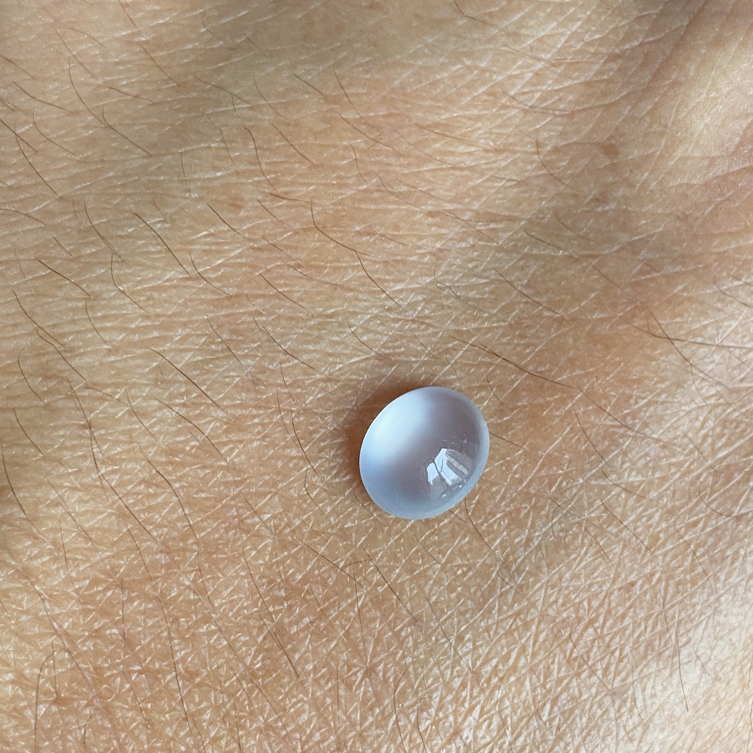 缅料翡翠蓝底蛋面7.7-6.5-3.5