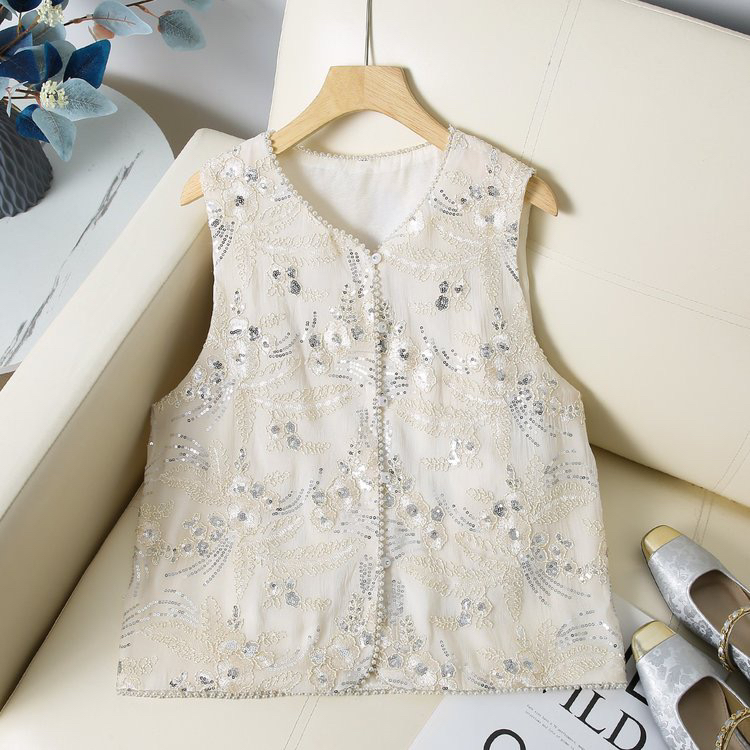 【遇夏】重工新款国风马甲时尚新中式女装爆款无袖马夹百搭