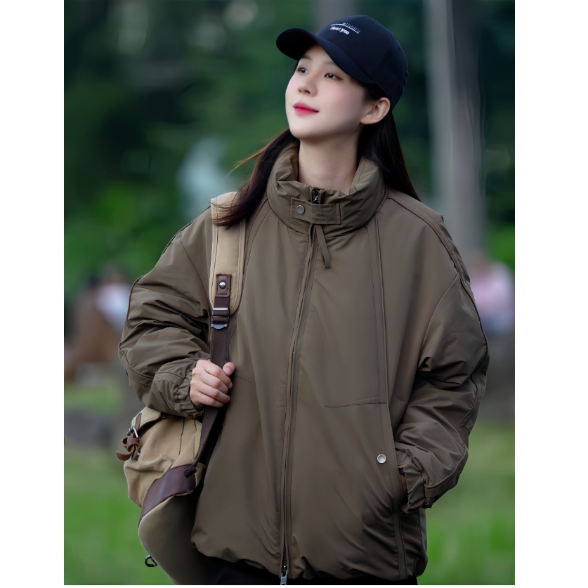 {石墨烯}立领阔版短款羽绒服轻盈保暖蓄热内里羽绒夹克男女款