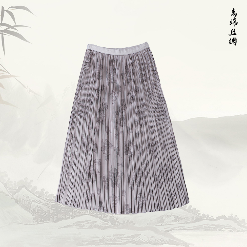品牌新款桑蚕丝百搭时尚半身裙51919