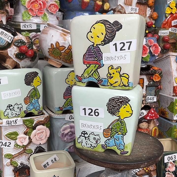 紫砂花盆粗陶材质多肉花盆