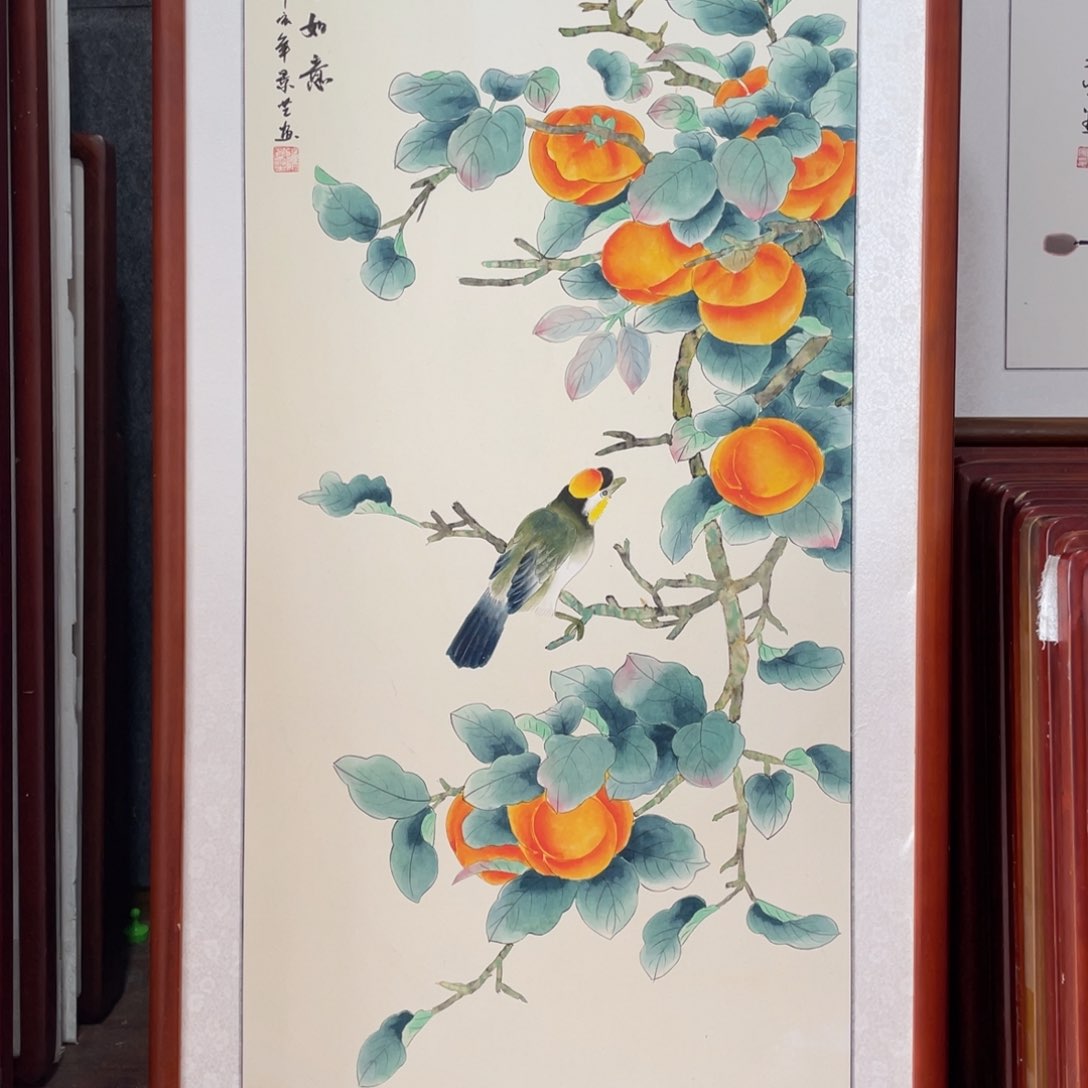国画带框尺寸63*123厘米