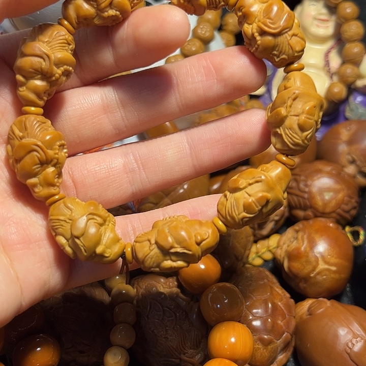 橄榄核手串/手链拜佛弥勒