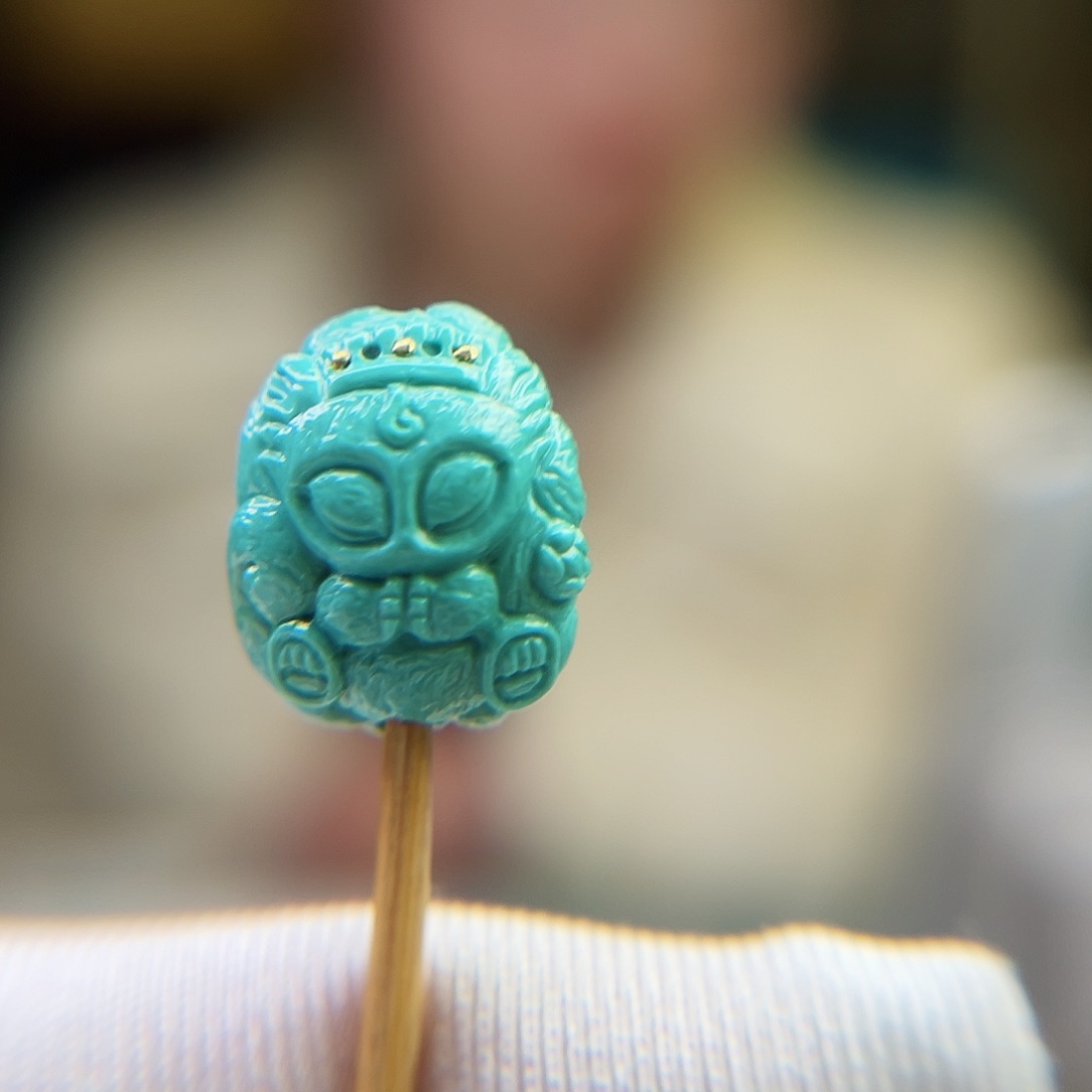 绿松石珠宝奇石未镶嵌12.1宽