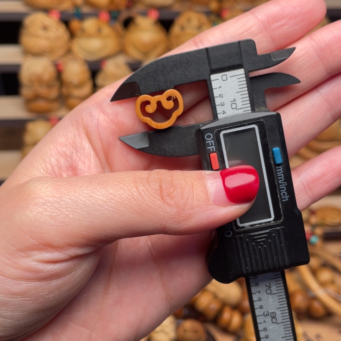 竹实心竹镂空祥云配饰