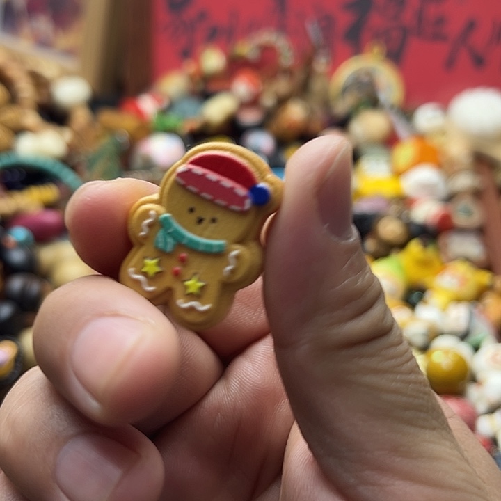 非金属檀木雪人吊坠