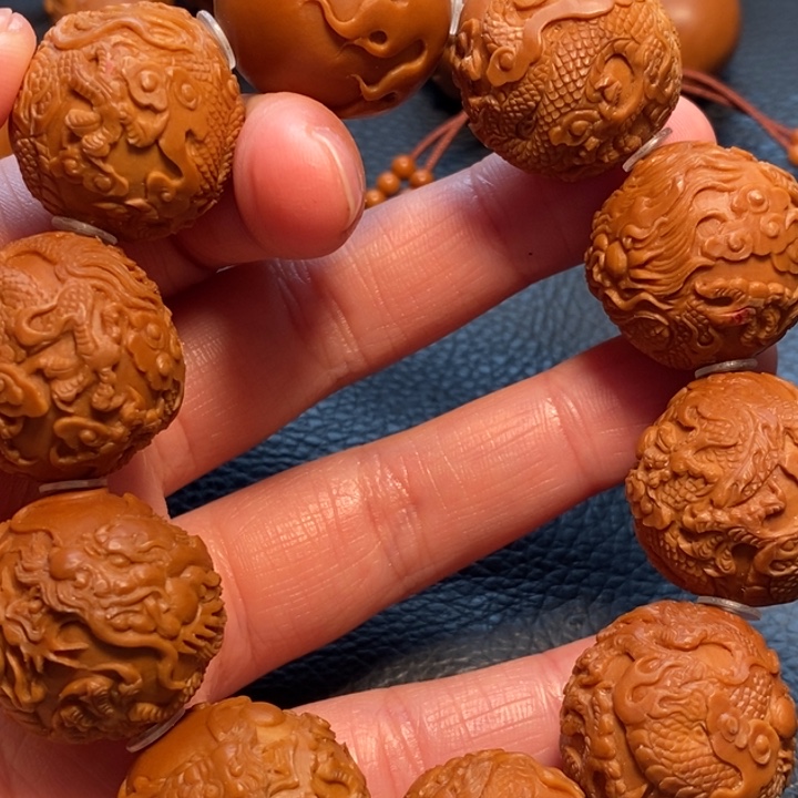 橄榄核手串/手链辣**芋九龙手串