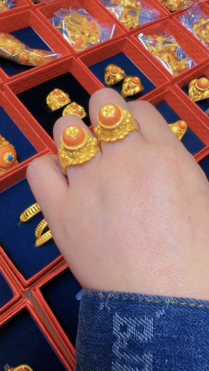 铜合金戒指 尼泊尔铜合金手工戒指不掉色