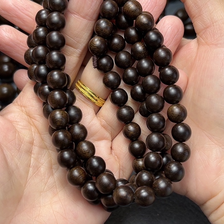 沉香手串园*白棋玉化