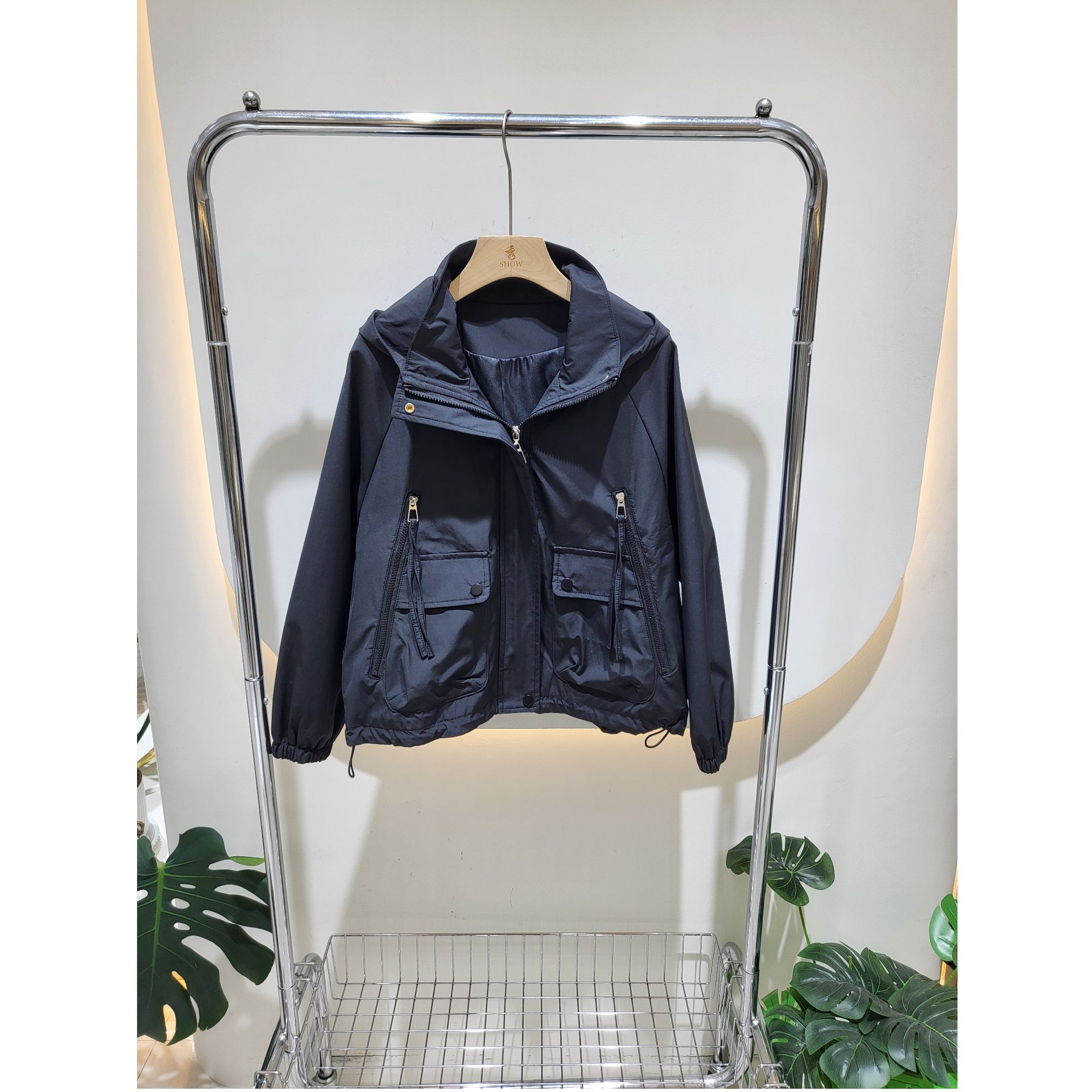 ⭐底抽绳⭐春季休闲连帽短款外套