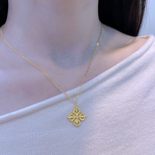 5G工艺足金999精致款金杵十字套链（不退不换，介意勿拍）