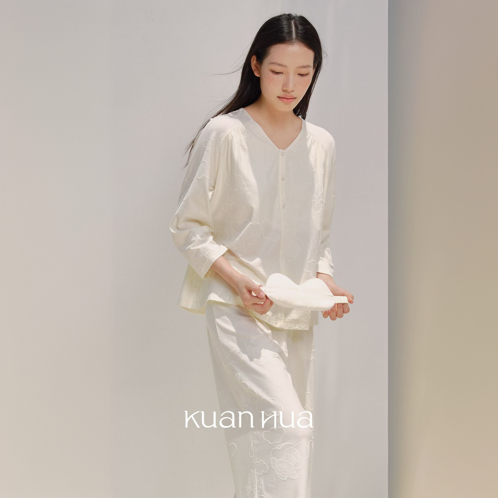 宽画面安睡云眠女士长袖家居服98038