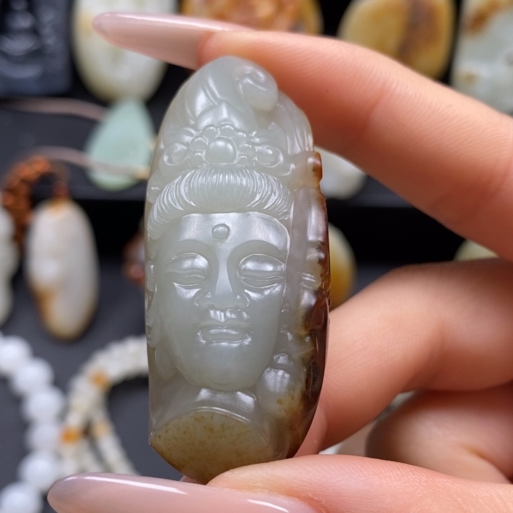 和田玉未镶嵌吊坠(不含链)