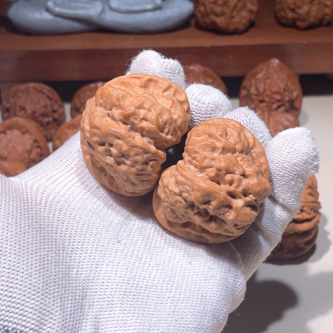 阿***虎文玩核桃把件蛤蟆头8502，4241