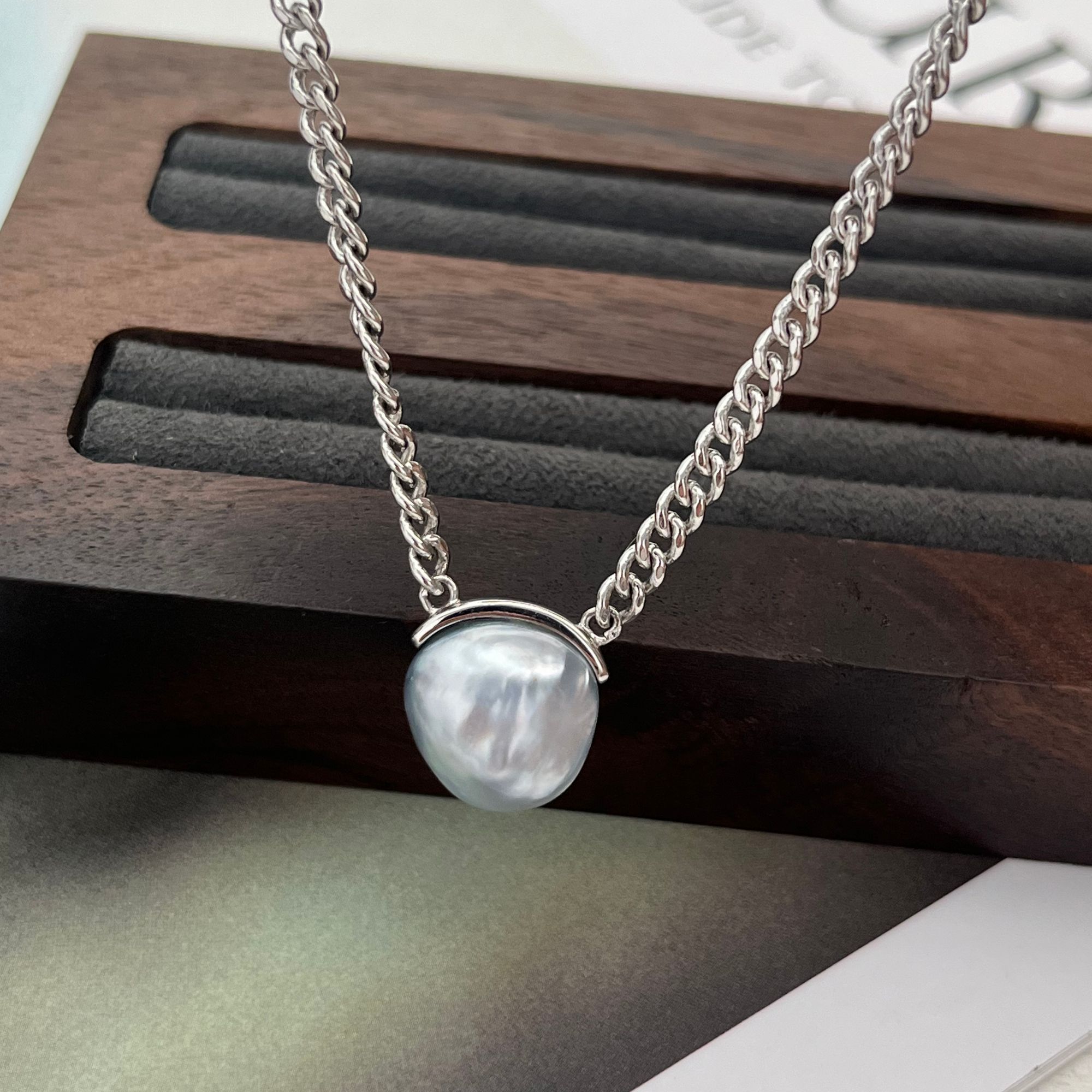 天然海水珍珠澳白巴洛克 12-13mm 个性百搭款珍珠吊坠