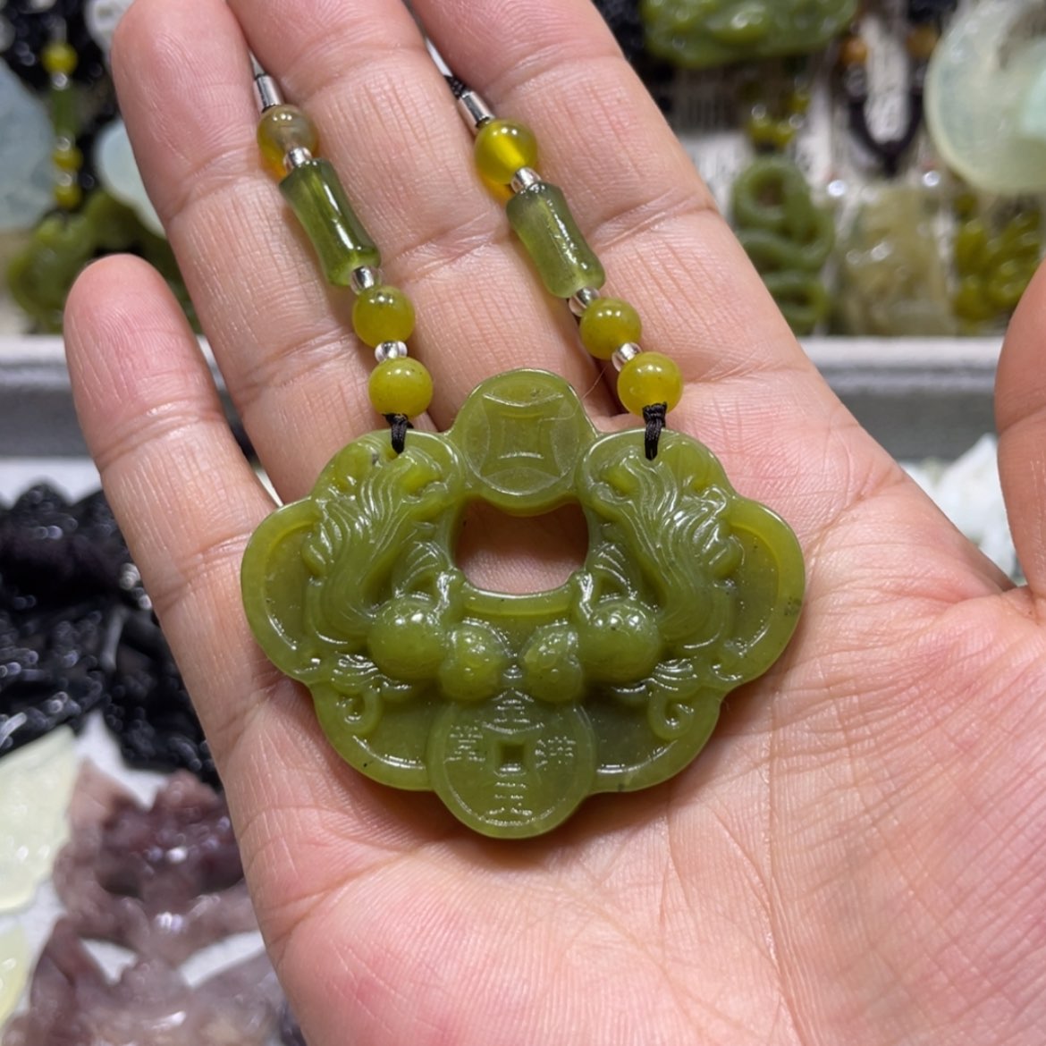 【闪购商品】岫玉颈饰未镶嵌91吊坠