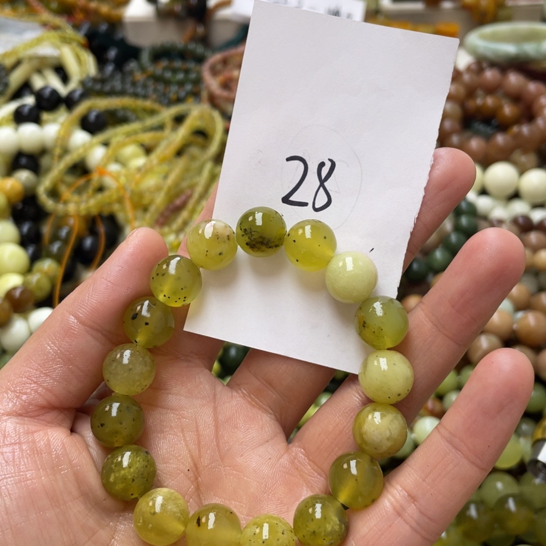 蛇纹石玉手链未镶嵌