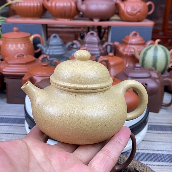 紫砂茶壶容天220CC原矿本山绿特价