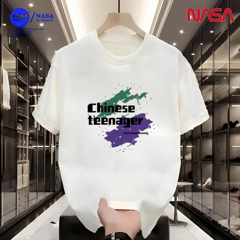 D16NASA联名重磅T恤男女同款时尚百搭圆领短袖【Chinese】A-052