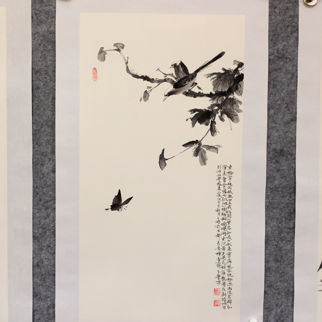 国画花鸟作品写意