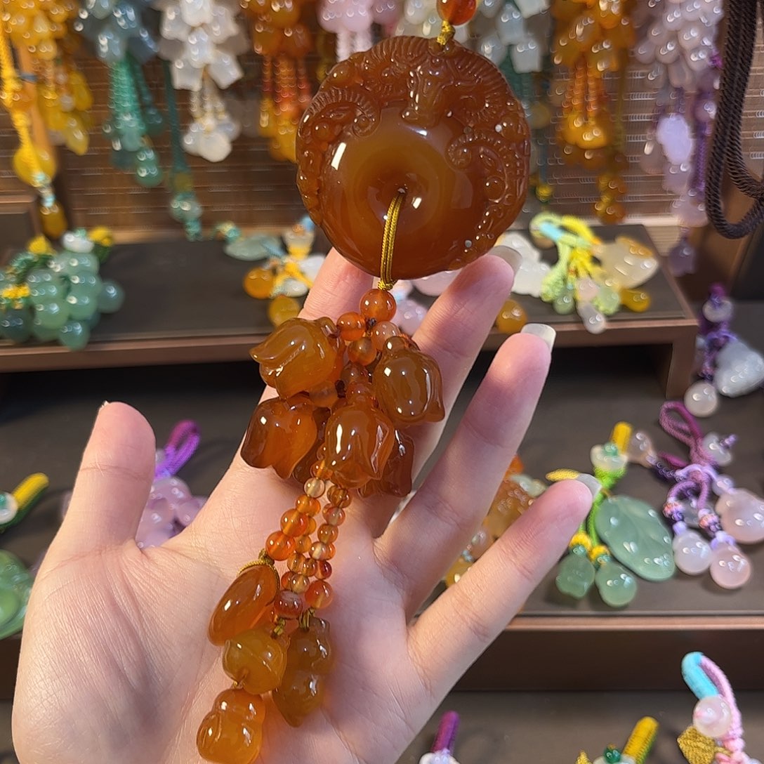 ****✦玛瑙/玉髓未镶嵌车挂福利款汽车挂件