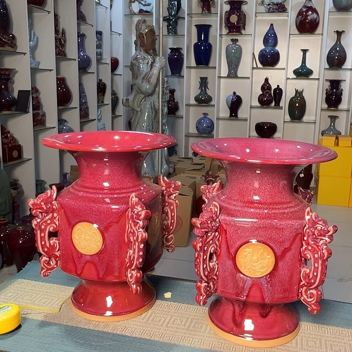 王***鱼摆件钧瓷钧瓷摆件钧瓷摆件