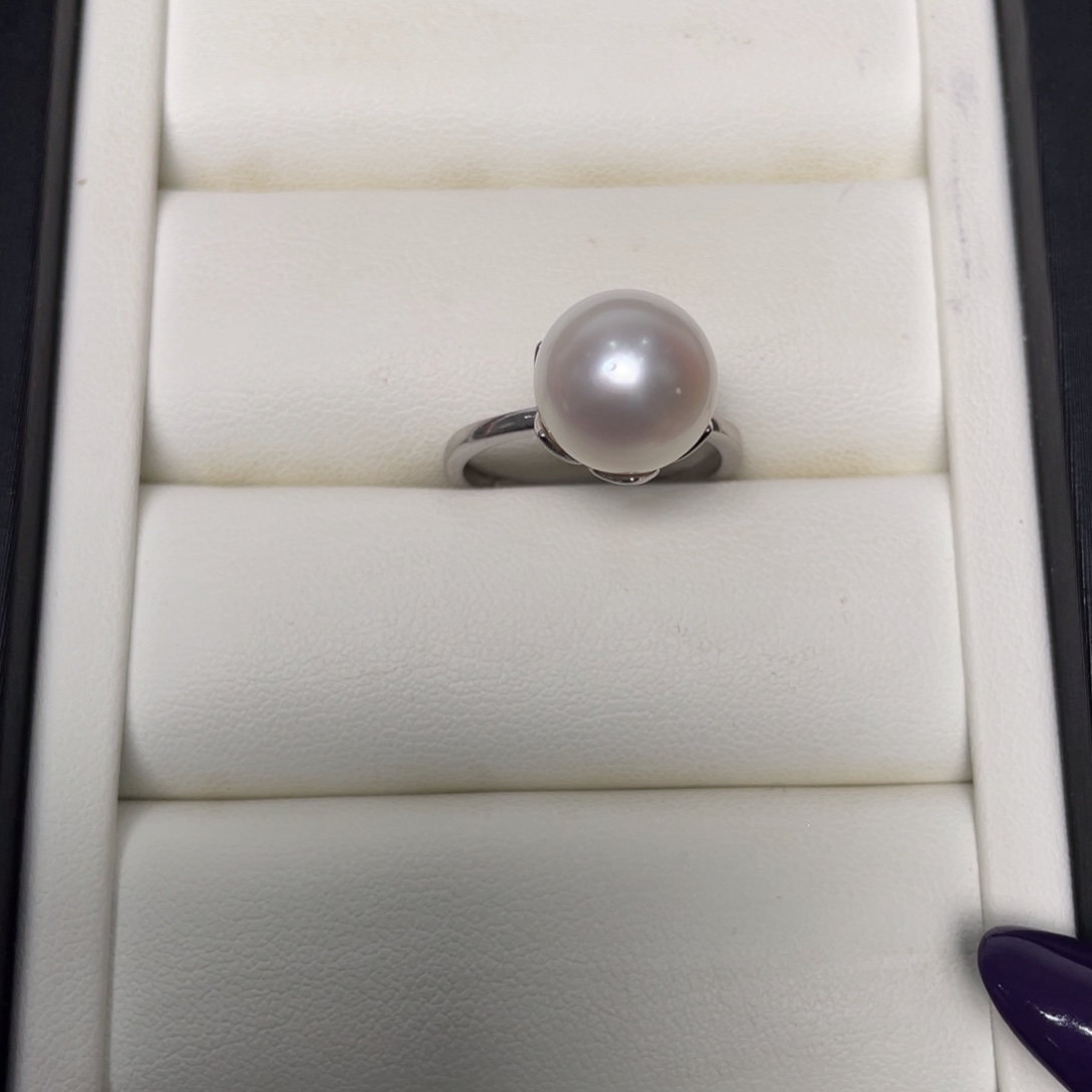 海水珍珠戒指银S925镶嵌